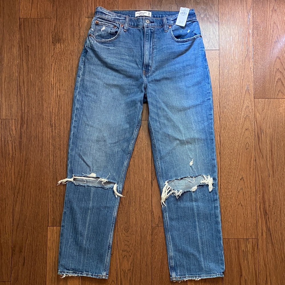Abercrombie & Fitch Ankle Straight Ultra High Rise